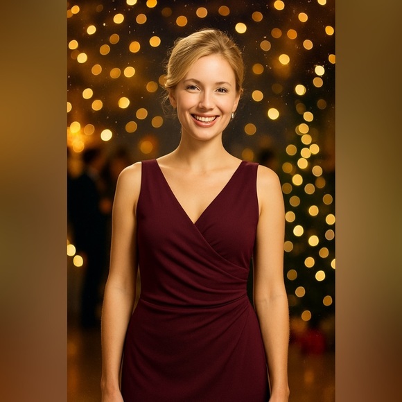 Hennes Collection Ruched Sexy Sheath Midi Dress Size 6 - Picture 9 of 9